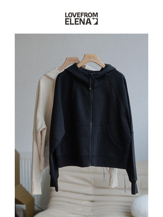 “入秋老钱风“ 莫代尔空气层 卫衣卫裤套装 商品图0