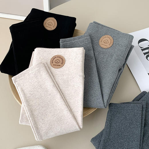 纯棉打底裤女外穿春秋季薄款高腰大码新款紧身弹力九分裤黑灰长裤 商品图4