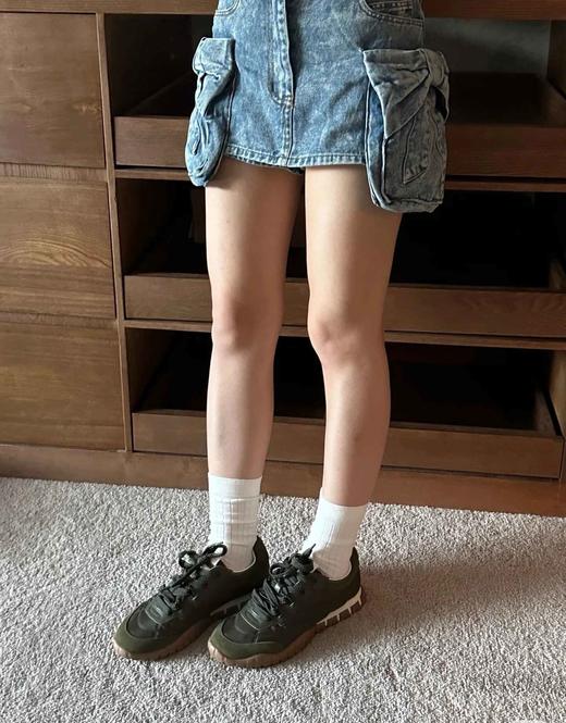 XX68-缪缪 Tyre 织物绒面革 圆头系带 德训鞋 低帮 生活休闲鞋 女款（KS*MM） 商品图1