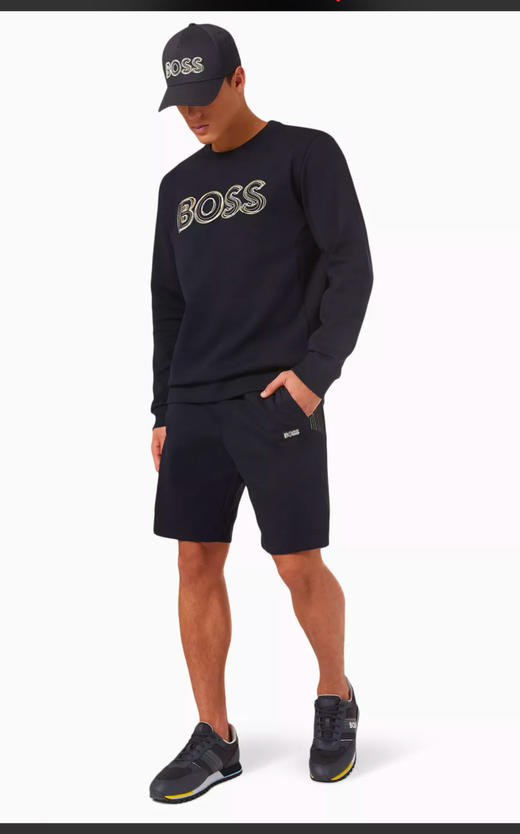 H.B 双面平纹 重影刺绣 棉质圆领卫衣 WY909 商品图0