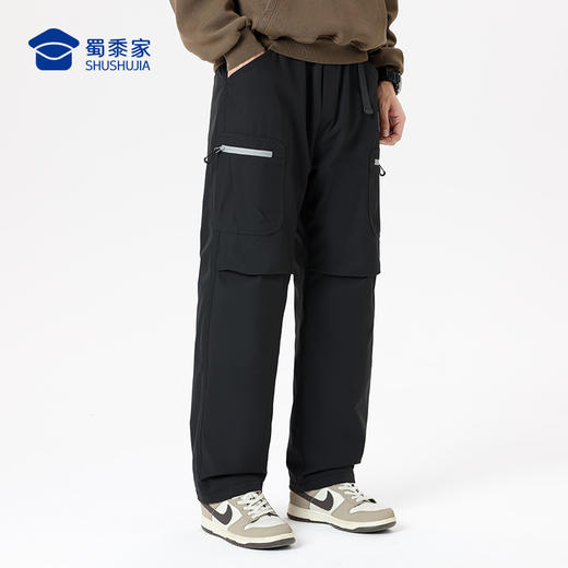 【实付满399送保温杯】【无氟防水战术羽绒裤】 加厚保暖羽绒长裤男女同款休闲直筒加绒裤KT526 商品图5