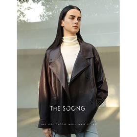 THESOONG/秋冬新品西班牙进口绵羊皮羊皮革真皮外套HWPY7795