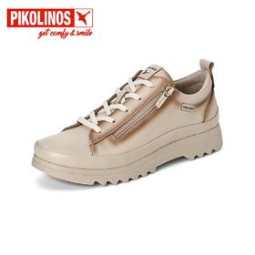 【Pikolinos 】  B3F | 派高雁25秋季牛皮平跟圆头纯色深口休闲单鞋PL250304