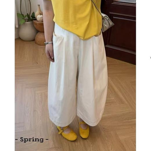 25新品 佳佳同款晶咕【弯刀气球裤】带松紧日系休闲大口袋裤子高腰阔腿工装早秋 商品图0