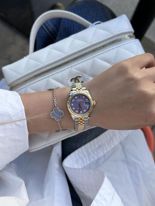 TB45-ROLEX劳力士 女装日志型系列 自动机械机芯 日期显示 镶钻茄紫色表盘 女款 瑞表 紫色表盘 蚝式钢表壳 精钢精钢表带(SH) 商品图1