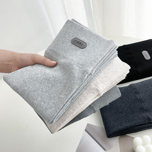 春秋外穿薄款高腰无痕无尬线纯棉九分裤大码显瘦弹力打底裤女 商品图1