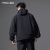 PINLI品立2025秋季新款拉链装饰宽松连帽夹克男士插肩袖休闲外套GD253104103 商品缩略图3