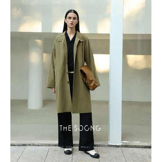 THESOONG/羊毛混纺连体衣女秋季polo领套装中长款HBKZ7392 商品图2