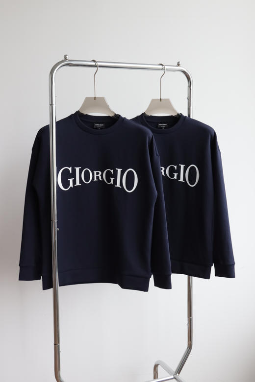 G.@宽松圆领套头落肩撞色标识卫衣 WY910 商品图3