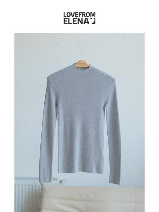 “可机洗羊毛” 60支双股一体织 澳毛半高领打底衫 商品图3