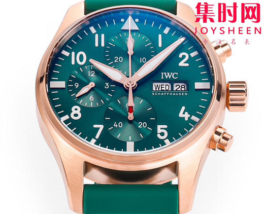 新品 红金绿盘绝美配色 IWC万国 TW飞行员计时系列 新款IW388110 男士腕表 商品图4