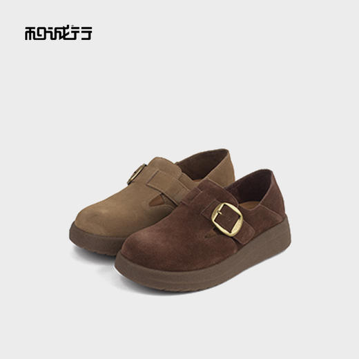 和诚行2025秋季新款休闲百搭厚底勃肯鞋女式休闲鞋0820306 商品图2