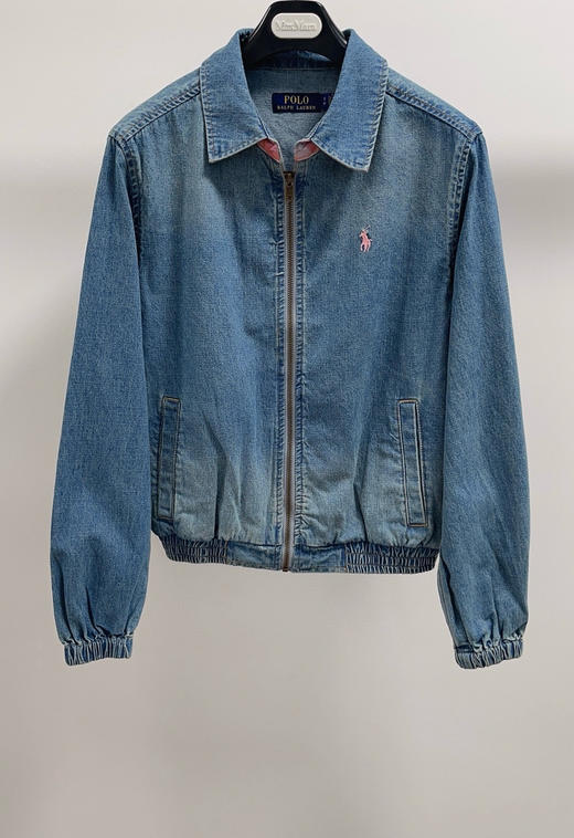 34-2 断码亏清 渠道圆正 粉色小马刺绣 美式复古休闲 水洗牛仔夹克夹克外套 商品图10