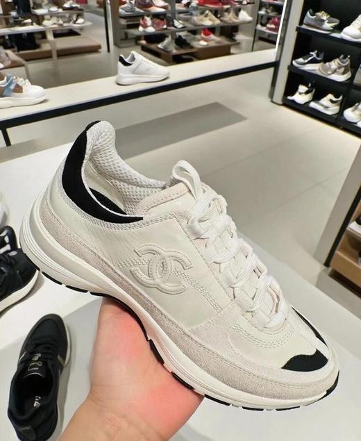 XX56-香奈儿 25A 小牛皮 圆头系带 低帮 生活休闲鞋 女款 浅金色（KS*MM） 商品图9