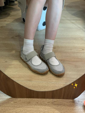 XX67-缪缪   Tyre织物 绒面革 圆头平底 平跟 玛丽珍鞋 女款（KS*MM）