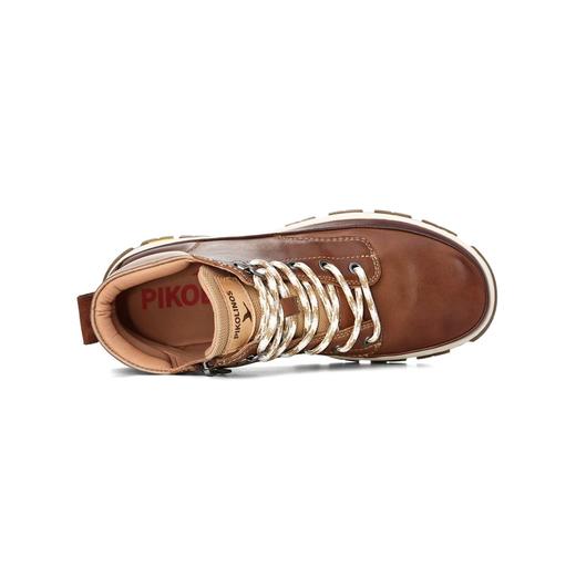 【Pikolinos】  B3F |  派高雁冬季多种材质拼接圆头平跟系带马丁靴PA257301 商品图2