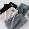 灰色打底裤女外穿春秋纯棉薄款高腰长裤新款紧身弹力大码九分棉裤 商品缩略图3