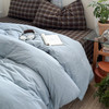 100%棉四件套全棉混搭纯色格子床品套件 商品缩略图5
