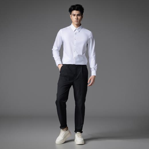 PINLI品立秋季衬衣天丝莫代尔无痕免烫抗皱一等品高级感长袖衬衫GD253113043 商品图4