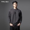 PINLI品立2025秋季新款男士圆领落肩字母压花套头卫衣BG253109010 商品缩略图0