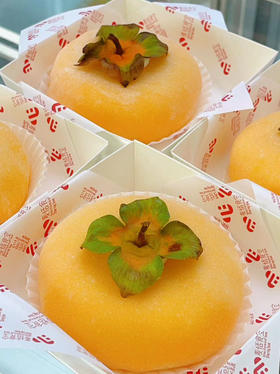 柿柿圆满雪媚娘（柿子果肉）