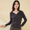 丁摩 优可丝新款连帽长袖T恤女士短款休闲帽衫上衣打底薄款卫衣5ZF-660 商品缩略图0
