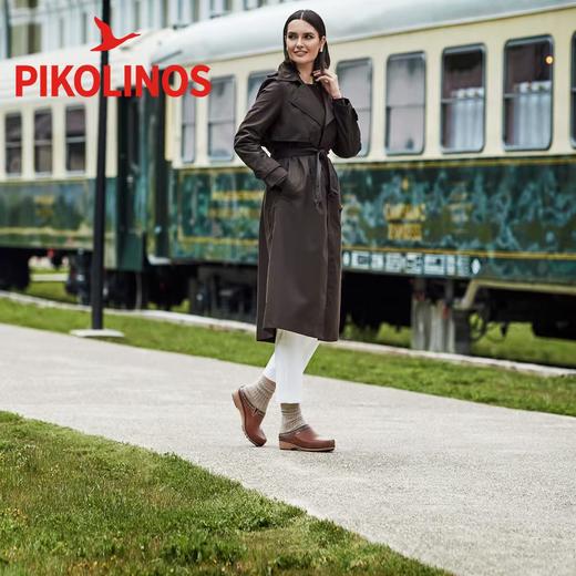 【Pikolinos】  B3F |  派高雁秋季擦色牛皮圆头一脚蹬中坡跟穆勒鞋PL250107 商品图1