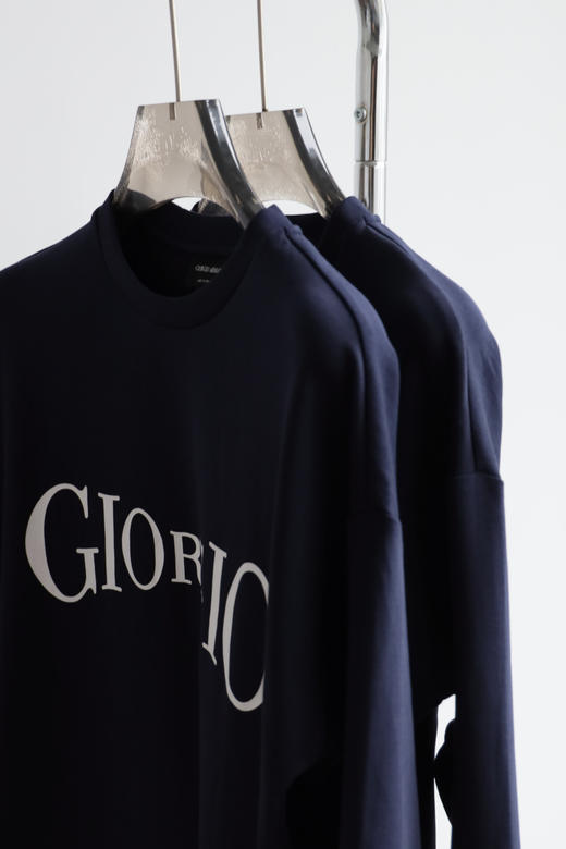 G.@宽松圆领套头落肩撞色标识卫衣 WY910 商品图5