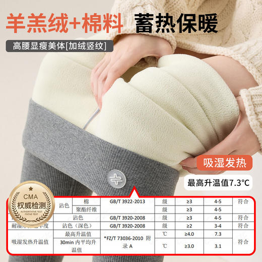 显瘦打底裤大码加绒纯棉打底裤女外穿2025秋冬款羊羔绒加厚保暖裤特厚小脚裤 商品图2