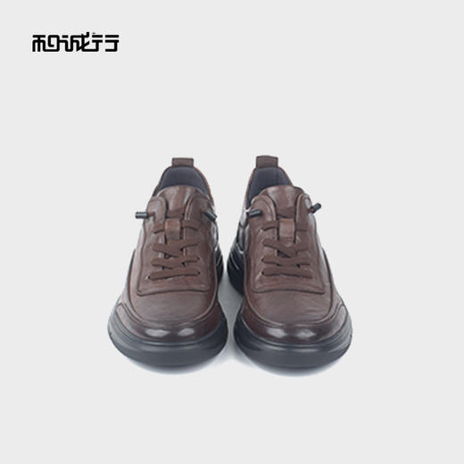 和诚行2025秋季新款复古百搭男式商务休闲皮鞋1370141 商品图2