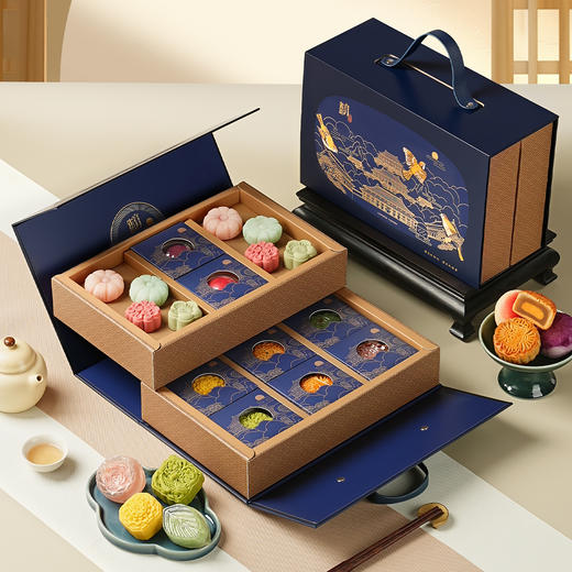 【尚食月华礼盒】皇家尚食局x敦煌博物馆 国风糕点礼盒特产文创新年圣诞节伴手礼物 商品图3