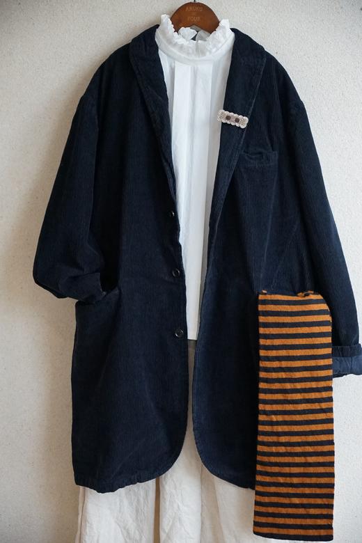 Vas-y Lentement灯芯绒中长款外套 商品图10