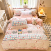 【热卖推荐】自然醒秋冬款A类小清新印花牛奶绒四件套卡通加厚加绒冬季法兰珊瑚绒床品被套三件套QJ 商品缩略图0
