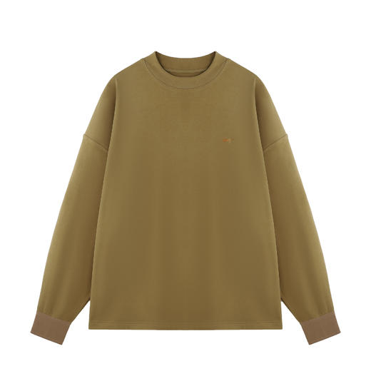 BJHG不计后果衬衫袖德绒卫衣男款秋季潮牌美式休闲简约圆领卫衣女 商品图3