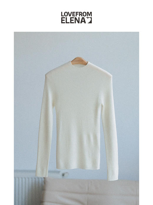 “可机洗羊毛” 60支双股一体织 澳毛半高领打底衫 商品图4