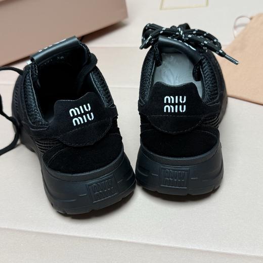XX82-miumiu牛反绒皮 双色鞋带网面拼接时尚百搭简约潮流款生活休闲鞋-（KS*MM） 商品图6