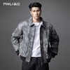 PINLI品立2025秋季新款男士机车风宽松翻领PU茄克外套上衣青年潮GD253104097 商品缩略图3