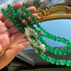 MYL-224124原创天然绿玛瑙项链满钻羽毛胸针多用款天然绿玉髓长款毛衣链 商品缩略图1