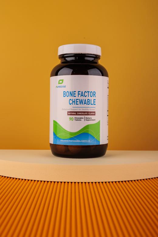 【儿童生长骨骼因子咀嚼片】 Bone Factor 矿物质形式钙镁综合咀嚼片  非化学合成 90片 可可味钙镁咀嚼片 儿童长高骨骼全面营养 复合专利骨骼因子矿物质MCHC 商品图1