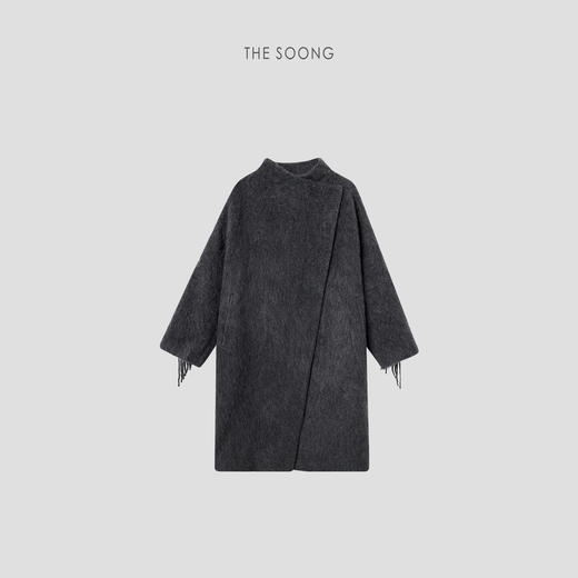 THESOONG/山羊绒外套女秋冬2025新款羊毛大衣女长款气质流苏HWDY7588 商品图4