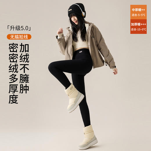 加绒加厚螺纹棉女外穿打底裤2025秋冬新款显瘦百搭修身高腰九分裤 商品图0