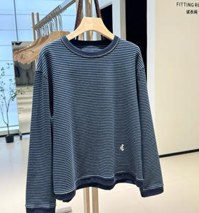 韩国订单45R条纹T恤08283