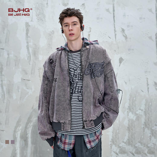 BJHG不计后果巴恩风工装夹克外套男款秋季潮牌新款美式复古外套女 商品图0