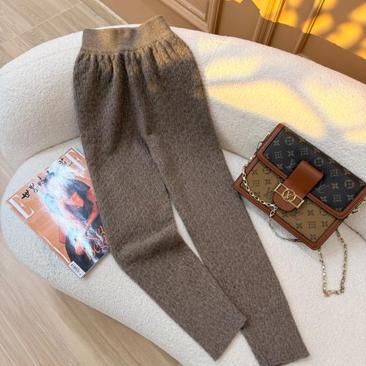 S·Y·C【柔逸雅裤】山羊绒休闲紧腰秋冬条纹长裤R25090 商品图0