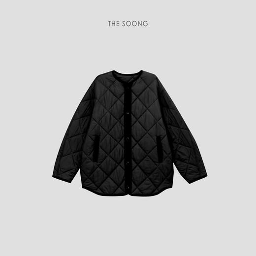 THESOONG/早秋外套夹克女休闲复古经典无领上衣2025新款HLWT7538 商品图4