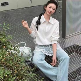 国庆特卖！套装！【秋上新】8826 100%棉精致两件套上衣-喜出