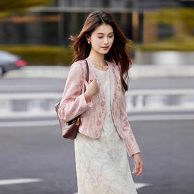 精致显瘦绣花小外套，气质减龄一粒扣长袖上衣HR-CME8128