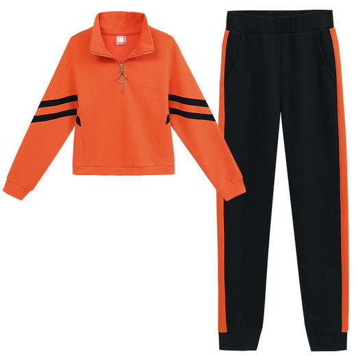 2026春秋季新款休闲运动服套装女韩版宽松时尚长袖卫衣两件套妈妈装秋冬外套装 商品图4