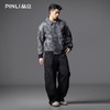 PINLI品立2025秋季新款男士机车风宽松翻领PU茄克外套上衣青年潮GD253104097 商品缩略图1