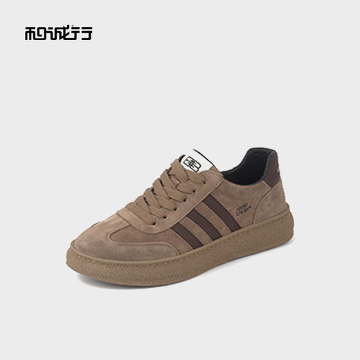 和诚行2025秋季透气韩版百搭男式翻毛皮复古运动休闲鞋0930259 商品图1